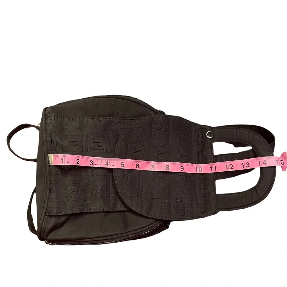 Spar Backpack/purse, black,‎ footed bottom